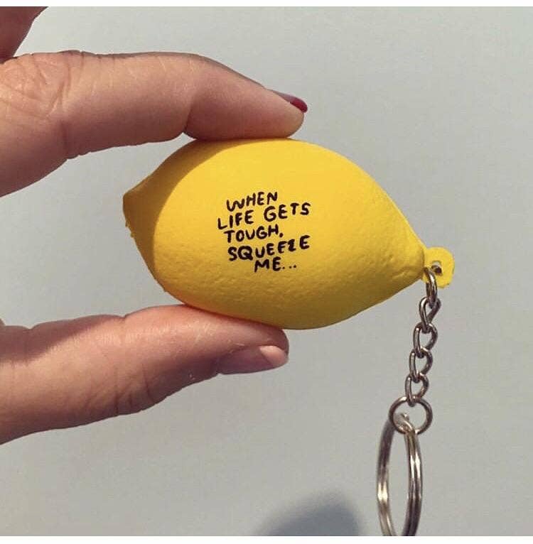 Lemon Stress Ball Keyring